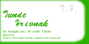 tunde hrivnak business card