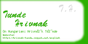 tunde hrivnak business card